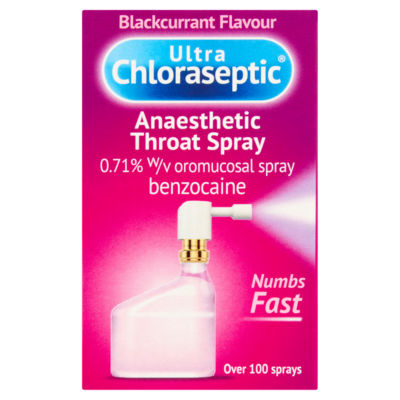 Ultra Chloraseptic Anaesthetic Throat Spray Blackcurrant Flavour 15ml