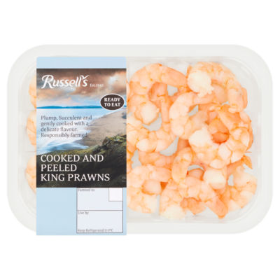 Russells Cooked and Peeled King Prawns