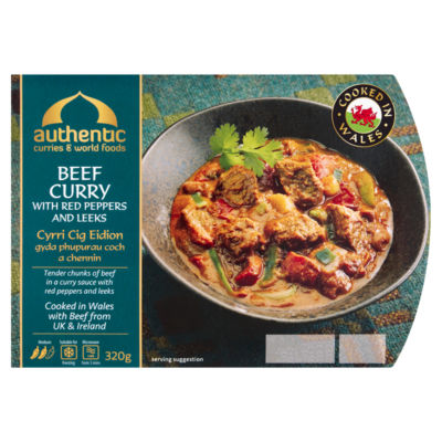 Authentic Curries & World Foods Beef Curry With Red Peppers and Leeks 320g
