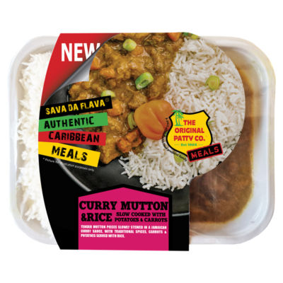The Original Patty Co . Curry Mutton & Rice Meals 380g
