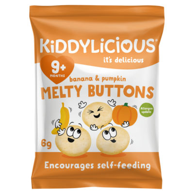 Kiddylicious Banana & Pumpkin Melty Buttons 6g
