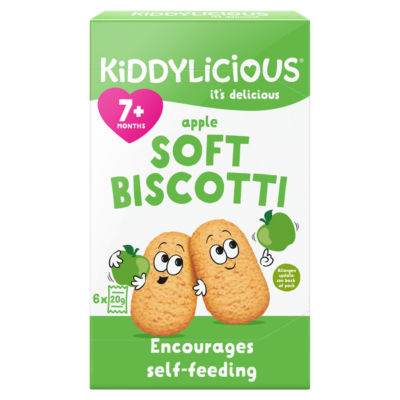 Kiddylicious Apple Soft Biscotti 6X20g