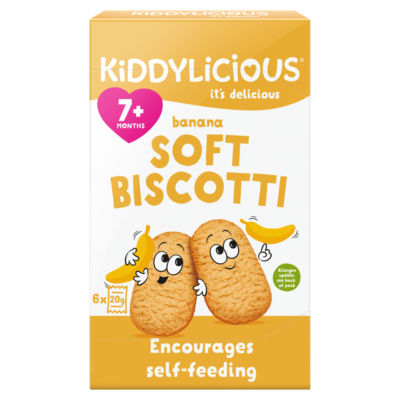 Kiddylicious Pear Soft Biscotti Baby Snacks