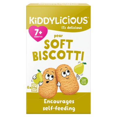 Kiddylicious Pear Soft Biscotti 6x20g