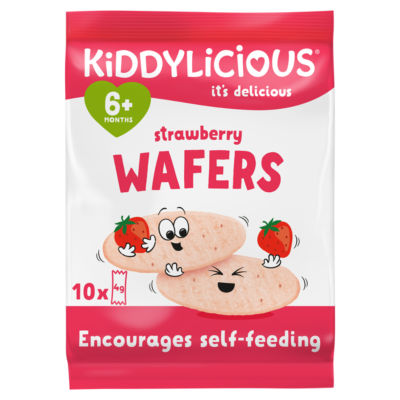 Kiddylicious Strawberry Wafer 10 X4 G