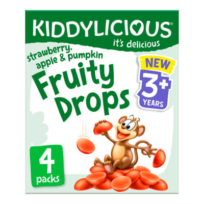 Kiddylicious Strawberry & Apple Fruity Drops 4X16g
