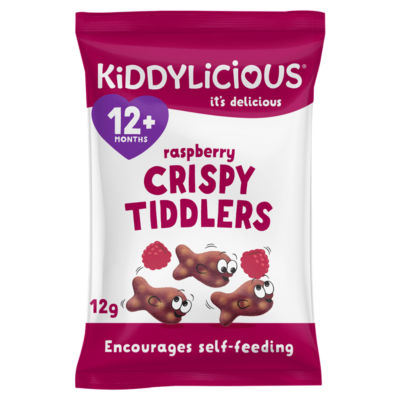 Kiddylicious Crispy Tiddlers - Raspberry 12g