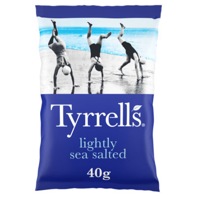 Tyrrells Lightly Sea Salted Crisps 40G