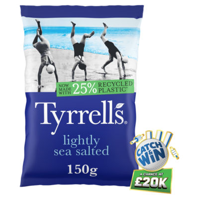Tyrrells Lightly Sea Salted Sharing Crisps 150G