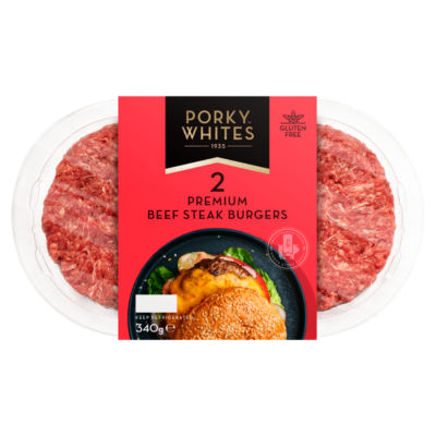 G White & Co G. White & Co 2 Premium Beef Steak Burgers 340g