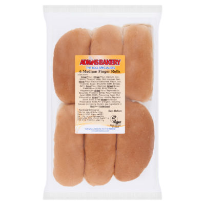 Adkins 6 Medium Finger Rolls