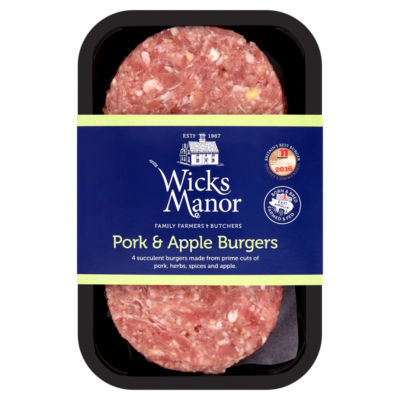 WICKS MANOR Pork & Apple Burger
