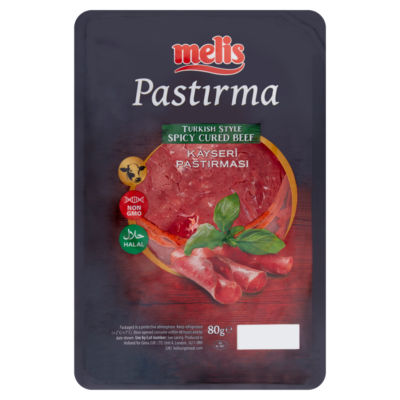 Melis Pastirma Turkish Style Spicy Cured Beef 80g