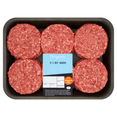 Plumgarths of Kendal 12 Beef Burgers 1.36kg