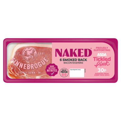 Finnebrogue Artisan Naked 6 Smoked Back Bacon Rashers 200g