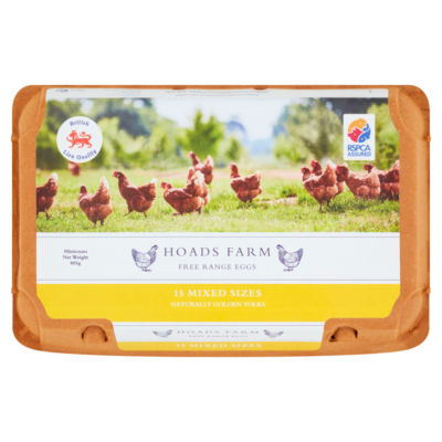 15 Mixed Sizes Free Range Eggs 805g