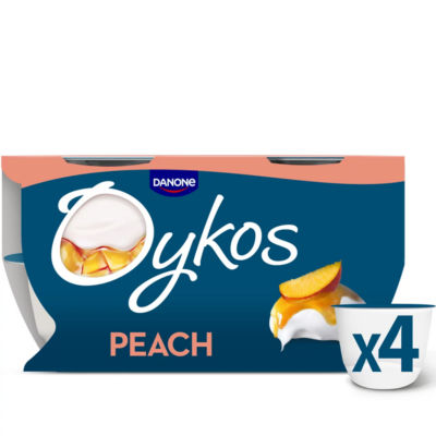 Oykos Peach Luxury Greek Style Yoghurt Dessert Multipack 4X110g