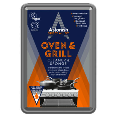 Astonish Oven & Cookware Cleaner & Sponge 250G