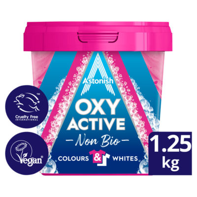 Astonish Oxy Active Non Bio Stain Remover 57 Washes 1.25kg