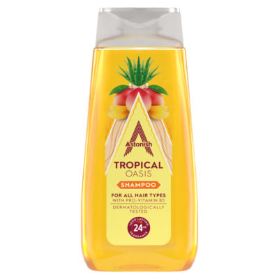 Astonish Tropical Oasis Shampoo 400Ml - Yellow - Image 5