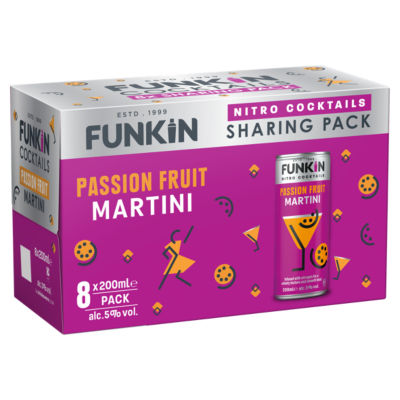 Funkin Nitro Cocktails Passion Fruit Martini Sharing Pack 8 x 200ml