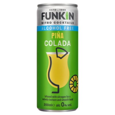 Funkin Alcohol Free 0% Piña Colada Nitro Cocktails 200ml