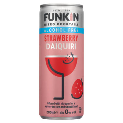 Funkin Alcohol Free 0% Strawberry Daiquiri Nitro Cocktails 200ml