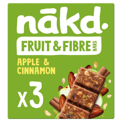 NAKD Fruit & Fibre Apple & Cinnamon Bars 3 x 44g