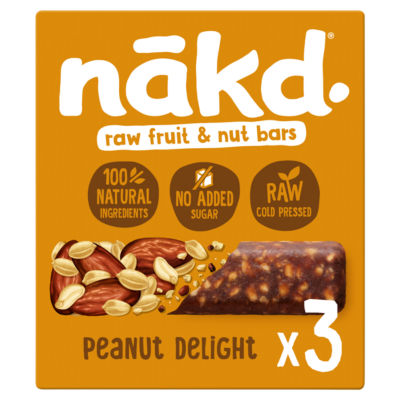 NAKD . Peanut Delight Fruit & Nut Bars 3 x 35g