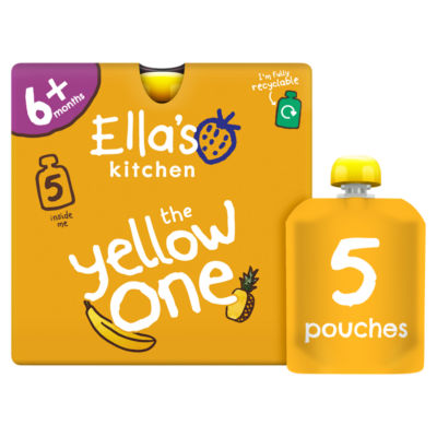 Ella's Kitchen Smoothie Snack Yellow Fruit 6+ Months 5X90g - Image 3