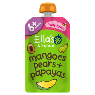 Ella's Kitchen Organic Mangoes, Pears And Papaya Baby Pouch 4+ Months 120G - Image 3