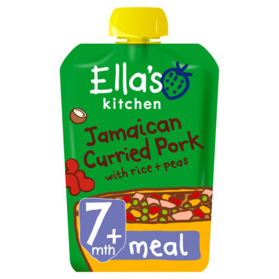 Ella's Kitchen Organic Jamaican Curried Pork with Rice Baby Pouch 7+ Months