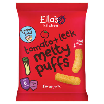 Ella's Kitchen Tomato + Leek Melty Puffs From 6 Months 20G