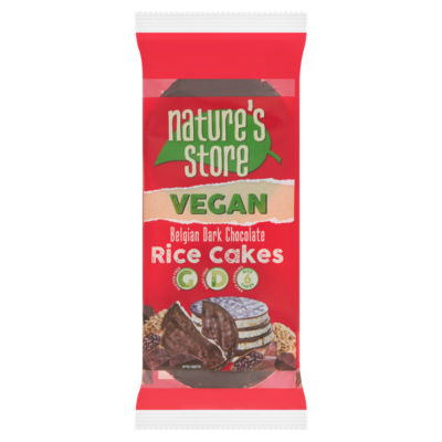 Nature&rsquo;s Store Vegan Belgian Dark Chocolate Rice Cakes 100g
