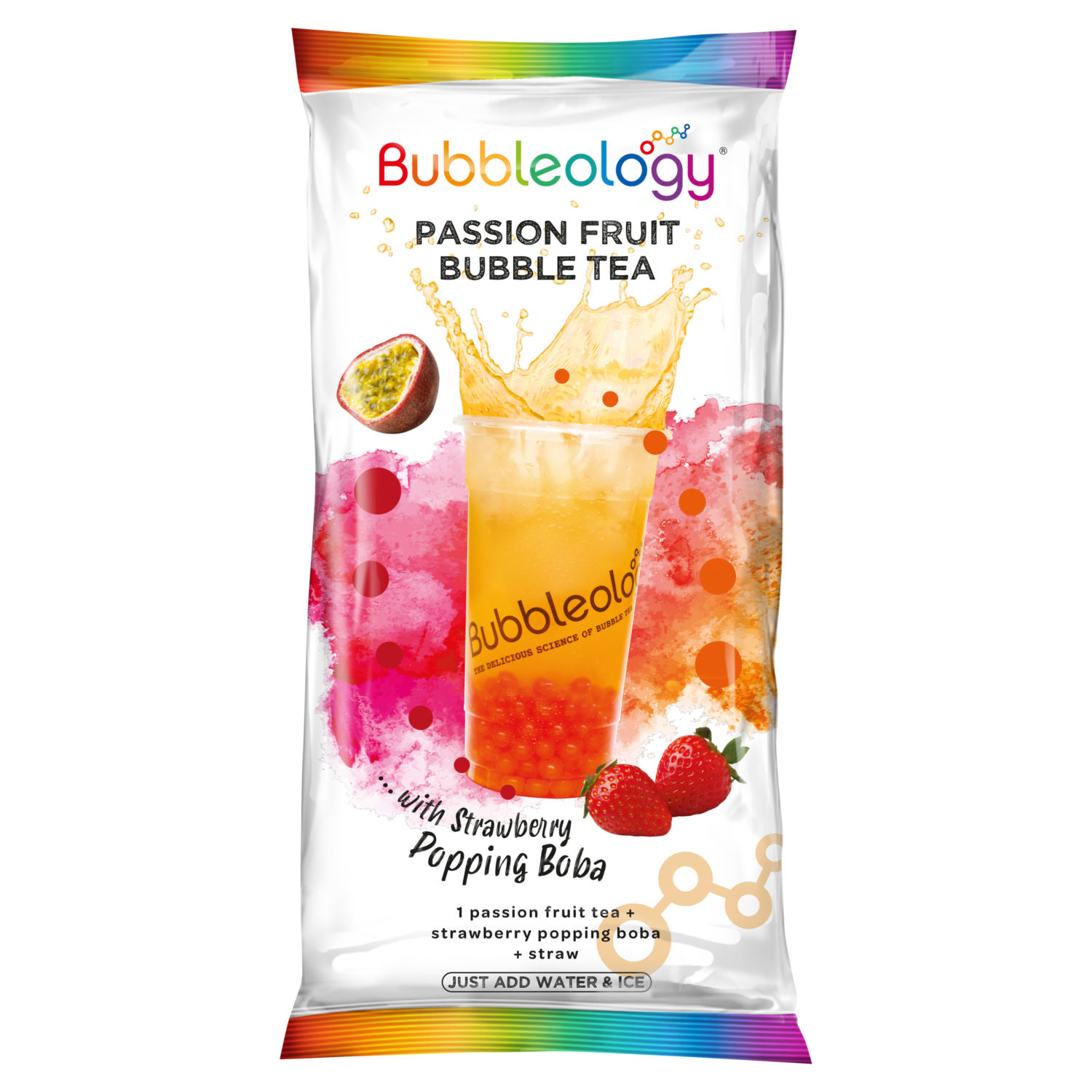 Bubbleology Passion Fruit Bubble Tea Kit Jasmine Flavour Sachets