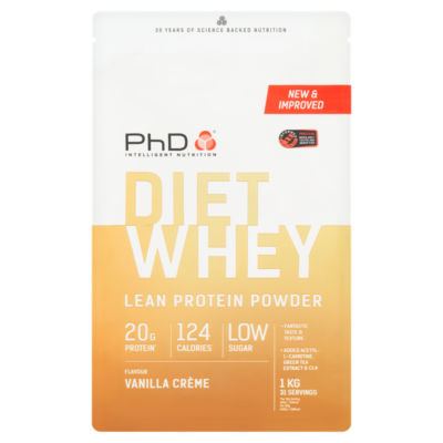 PhD Diet Whey Protein Powder - Vanilla CrÃ¨me 1kg