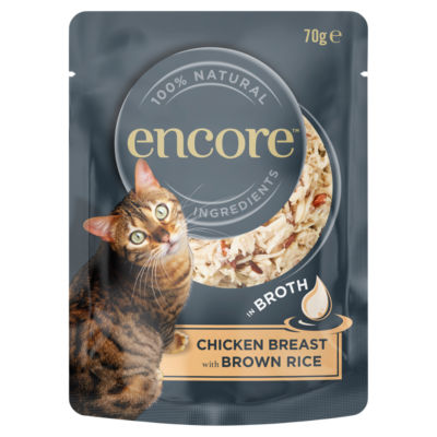 Encore Chicken Breast with Brown Rice in Broth 70g