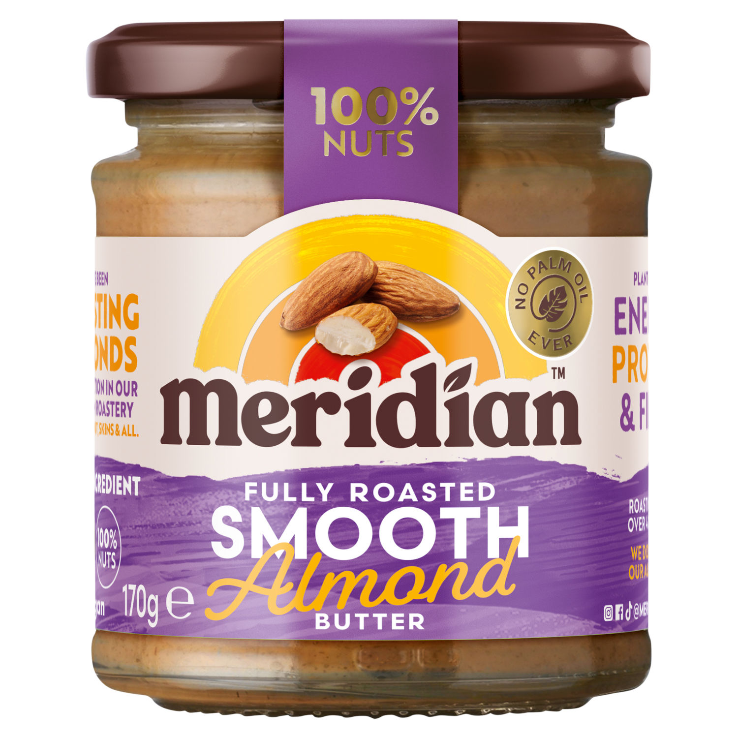 Meridian Smooth Almond Butter Palm Oil Free 170g