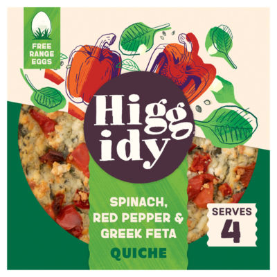 Spinach, Red Pepper & Greek Feta Quiche 400g