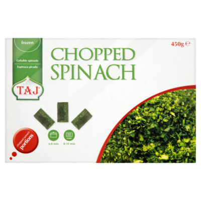 Taj Frozen Chopped Spinach 450g