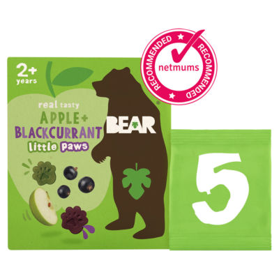 Bear Little Paws Apple and Blackcurrant 2+ years 5x20g