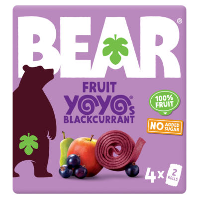 BEAR BEAR Fruit Yoyos Blackcurrant Multipack 4 x 20g