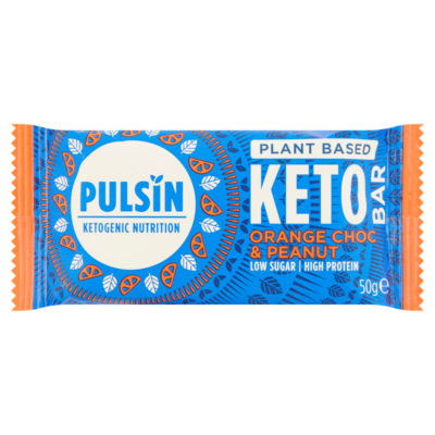 Pulsin Keto Bar Orange Choc & Peanut 50g