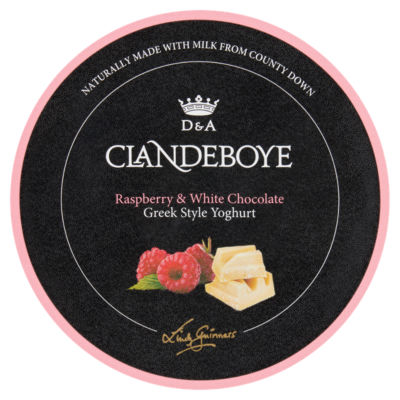 CLANDEBOYE ESTATE Raspberry & White Chocolate Yoghurt150g