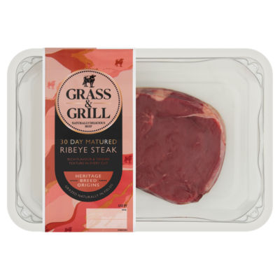 Grass & Grill 30 Day Matured Ribeye Steak 227g