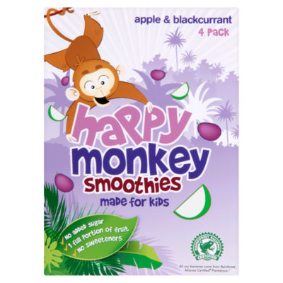 HAPPY MONKEY Smoothies Apple & Blackcurrant 180ml