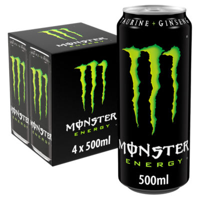 Monster Energy Drink 4 X 500Ml Cans