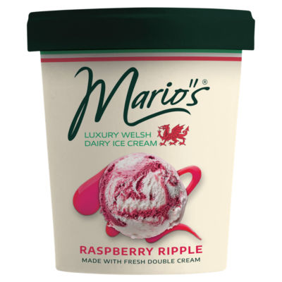 Marios Mario's Raspberry Ripple Ice Cream 500 ml