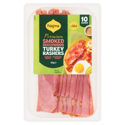 Najma Premium Smoked Beechwood Turkey Rashers 130g