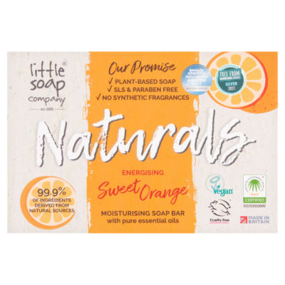 Little Soap Company Naturals Energising Sweet Orange Moisturising Soap Bar 100g